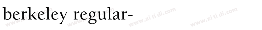 berkeley regular字体转换